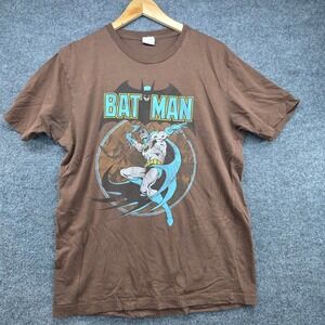 DC Comics Originals Batman Graphic T-Shirt Mens Brown Short Sleeve